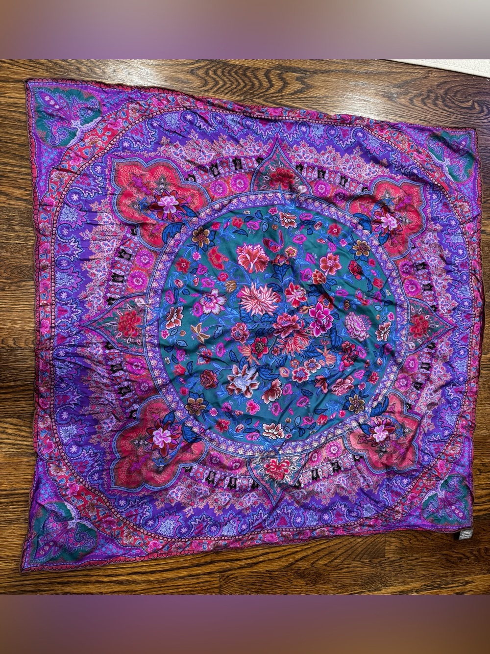 Coach Mandala Square Silk Scarf Boho Bohemian Made In Italy